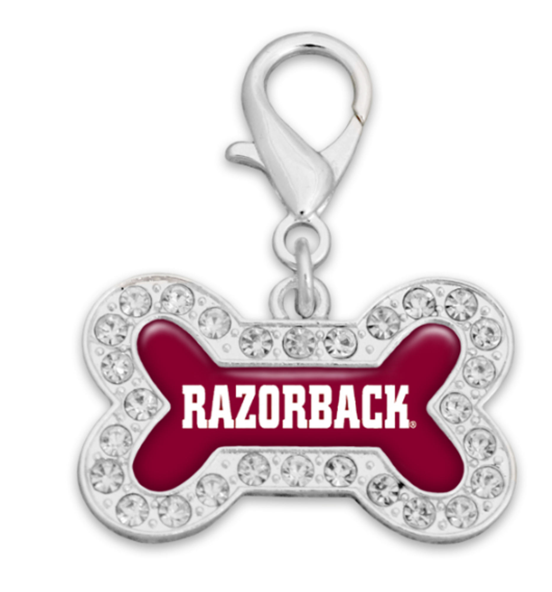 image of: Arkansas Razorbacks Dog Bone Pet Collar Charm