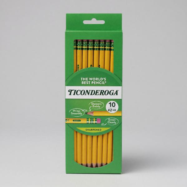 PENCIL Ticonderoga #2 Sharpened 10 pk; $6.99