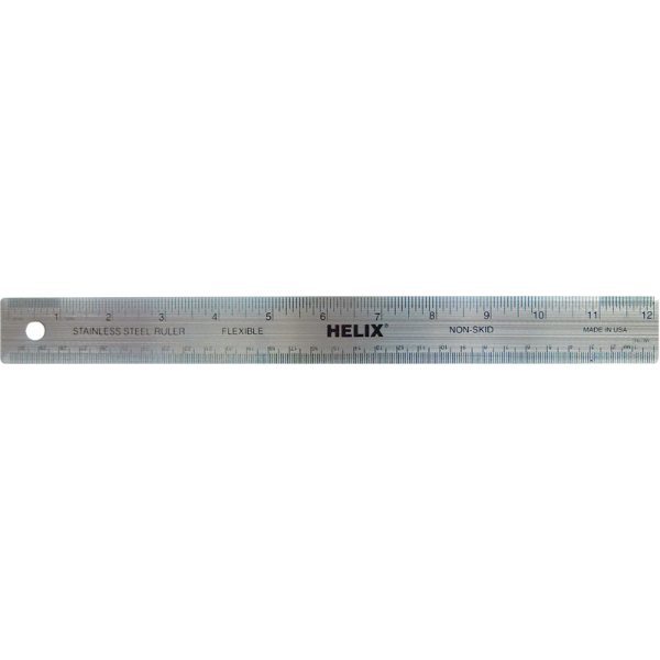 Helix Stainless Steel Ruler, 12in; $8.99