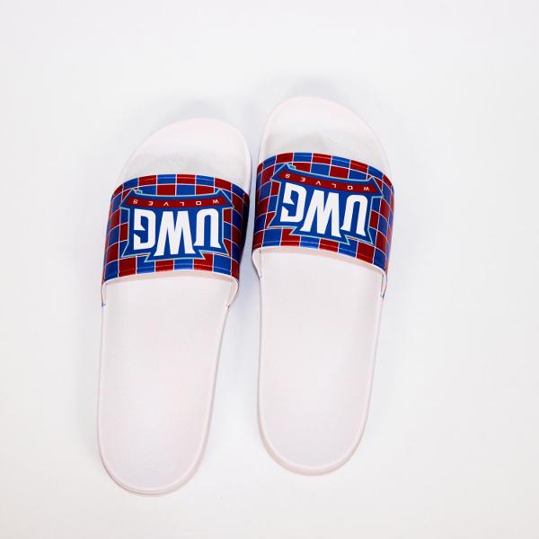 UWG ATHLETICS LOGO SLIDE SANDALS; $24.99