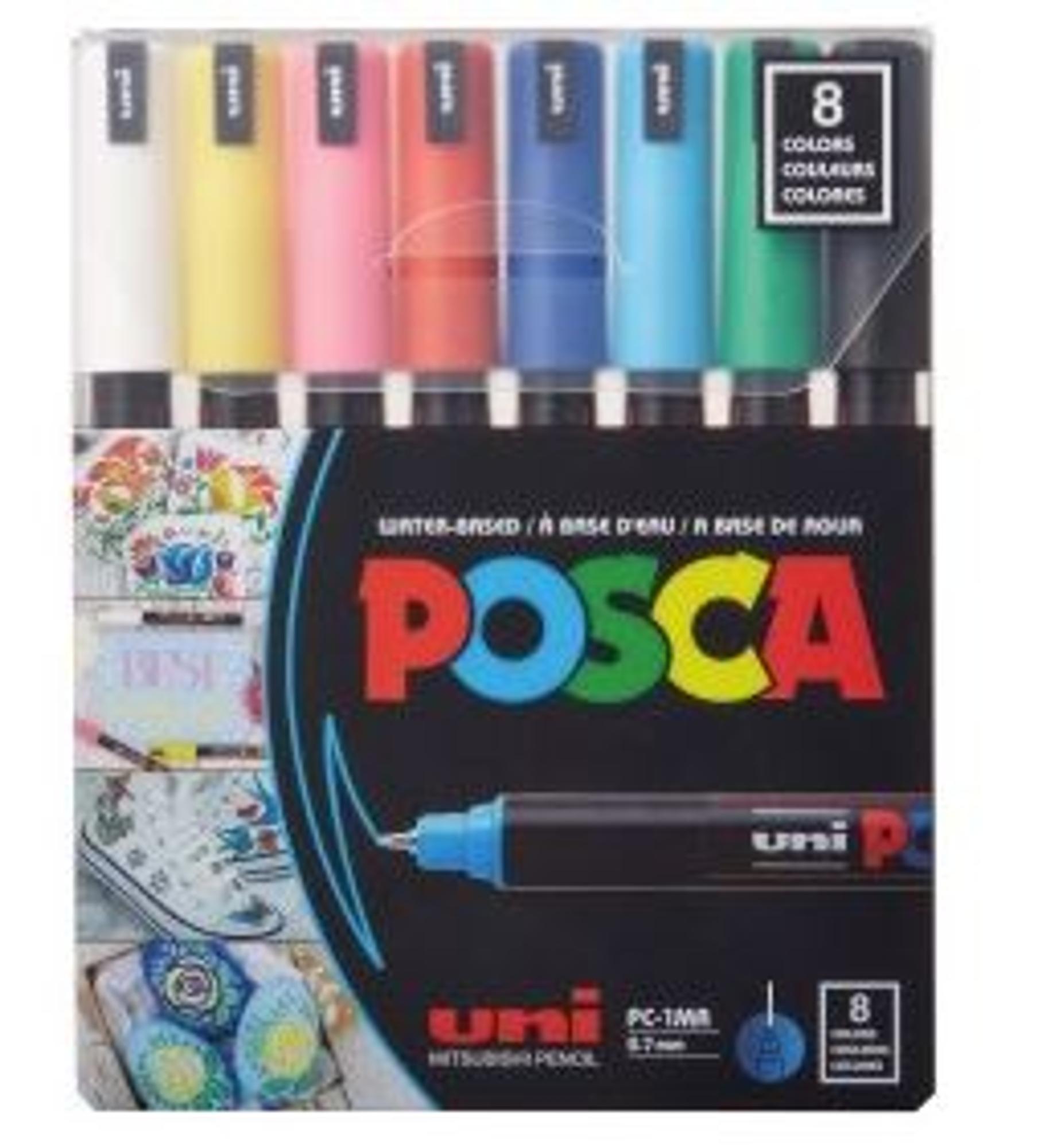 image of: Posca PC-1MR Paint Marker Basic Set 8ct