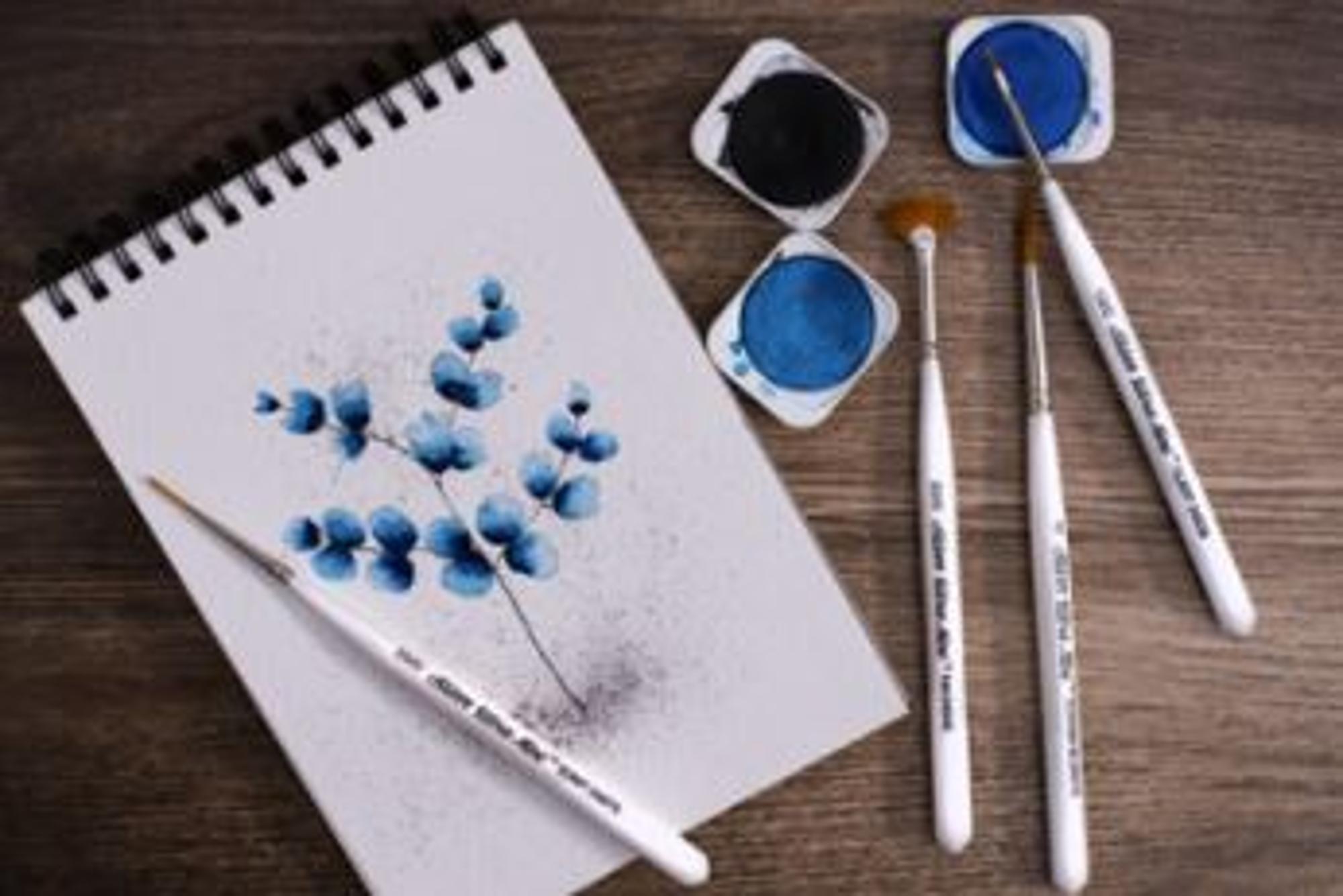 image of: Ultra Mini Short Handle Comfort Grip Taklon Brushes