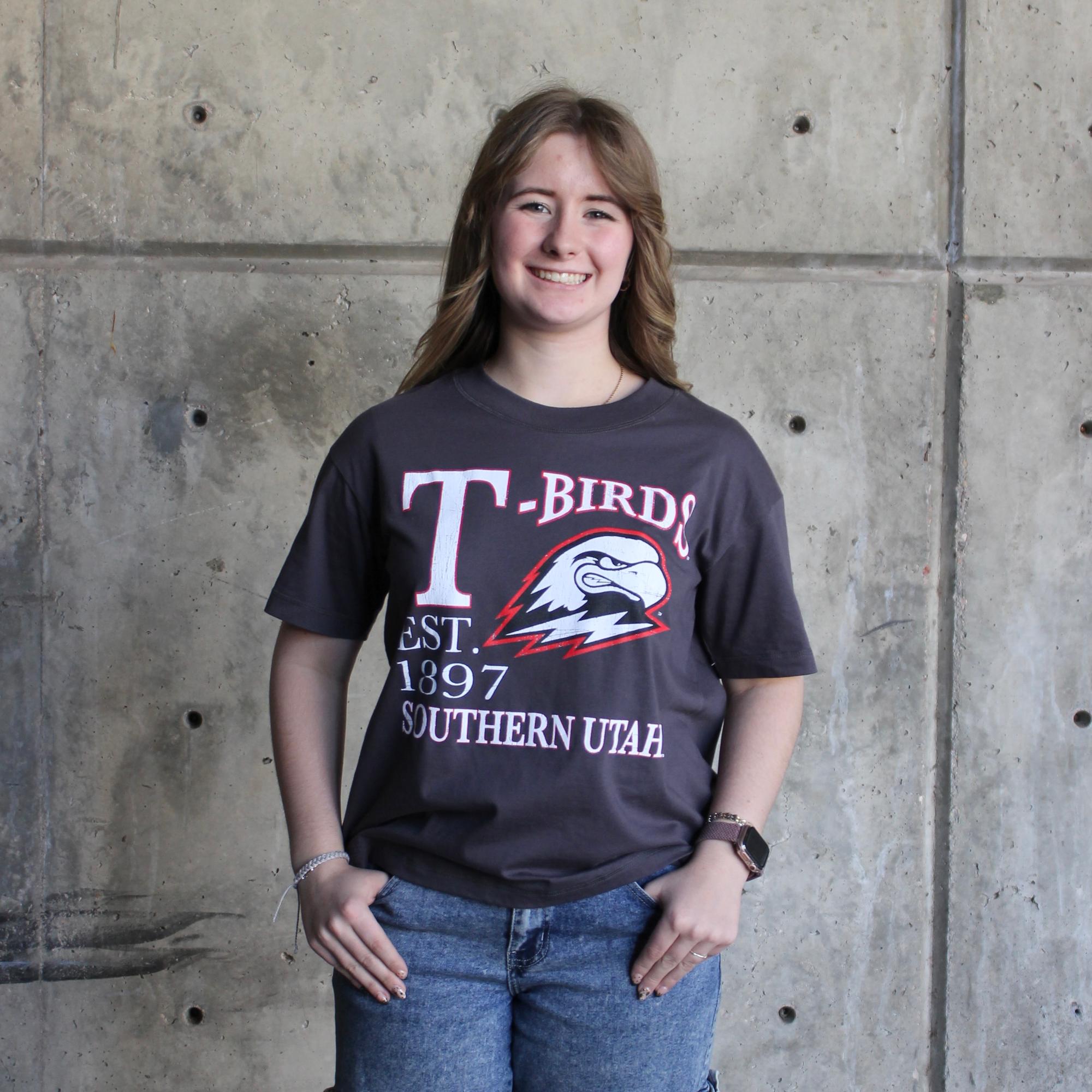 image of: CI SPORT LADIES TEE GRAY T-BIRDS 1897