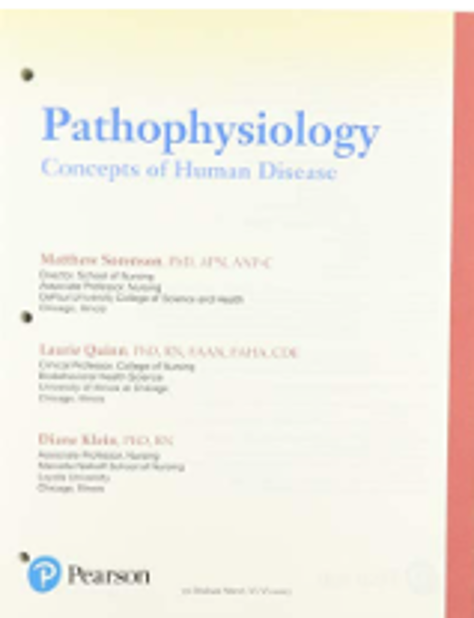 Cover image for Pathophysiology : Concepts of Human Disease Loose-Leaf Edition