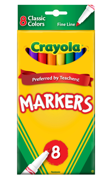 Crayola Markers - Asst, 8pk; $6.99