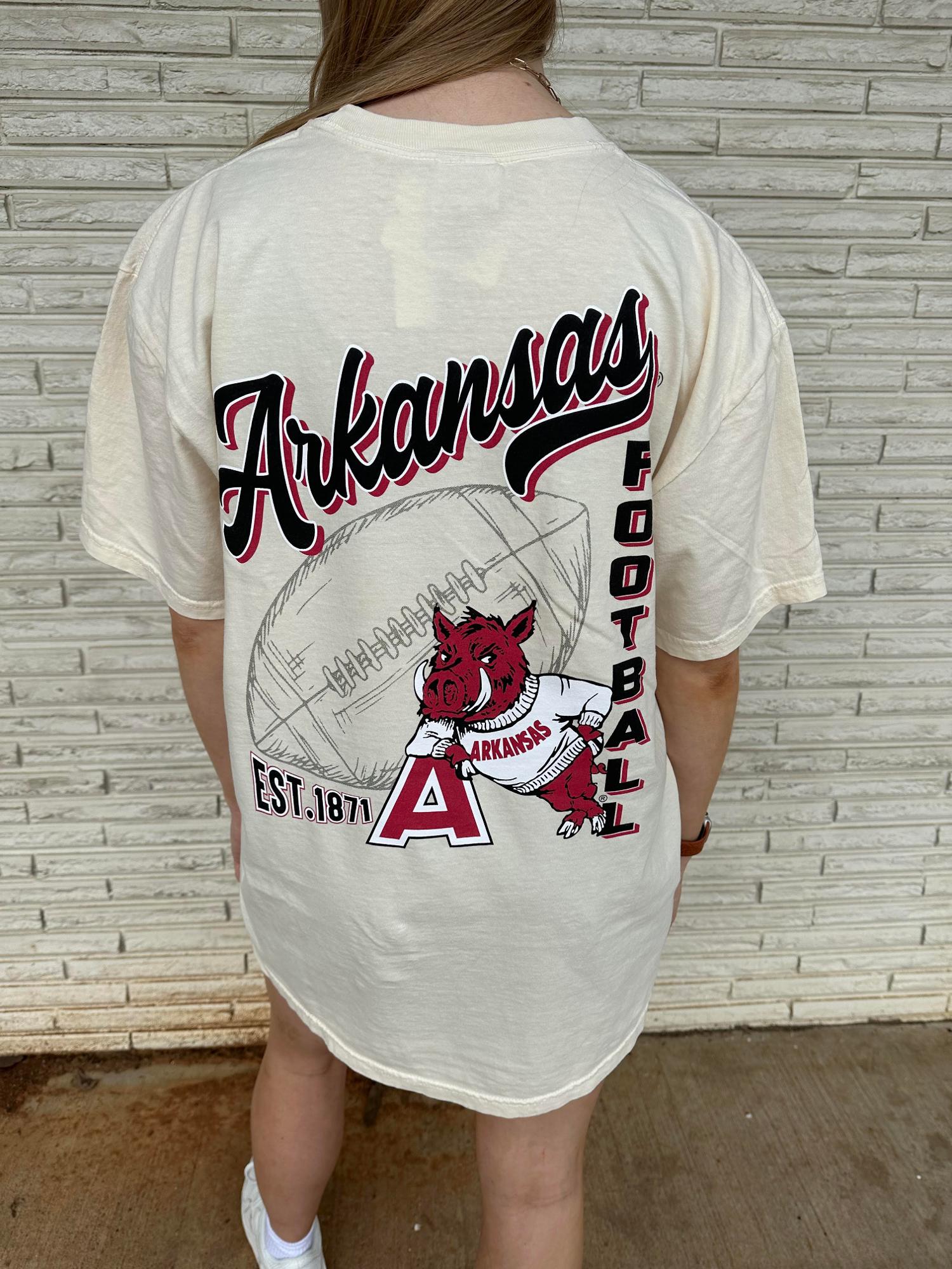 image of: Arkansas Razorbacks Vertical Football Short Sleeve