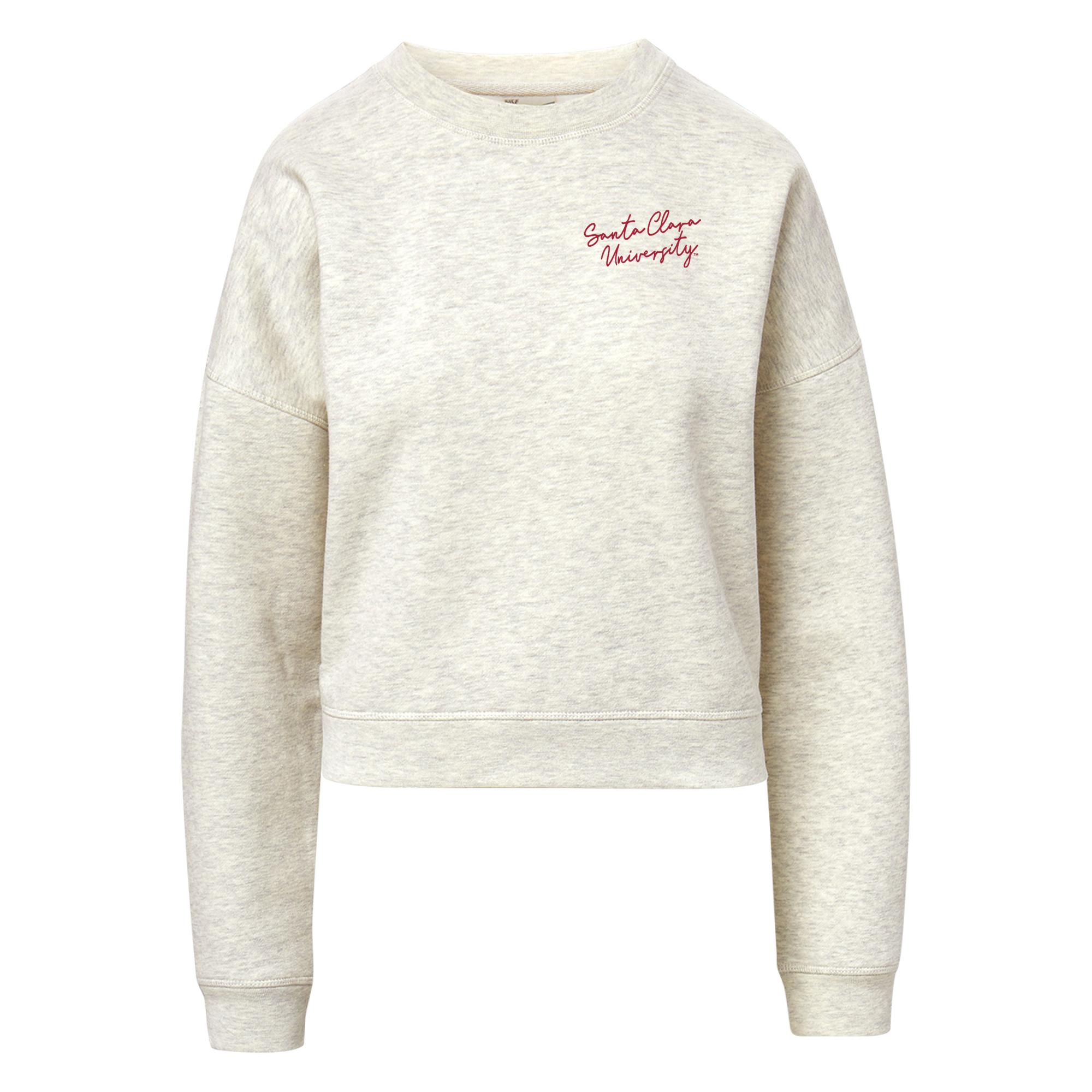 image of: Santa Clara Broncos Women's Vintage Fleece Sweatshirt, Oatmeal