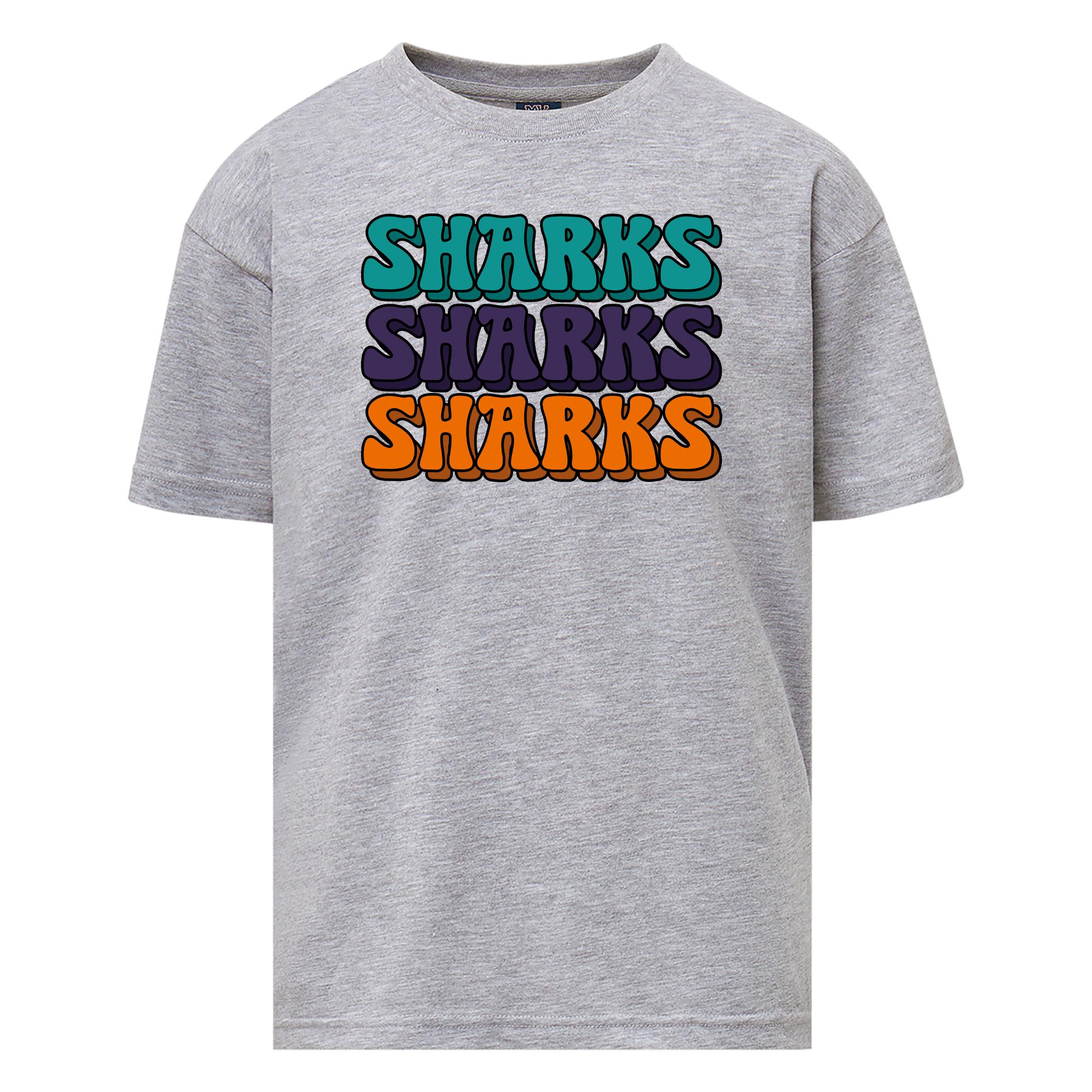 Product image 1 of 1 for Southeast Arkansas College Youth Sharks Short Sleeve Tee, Heather Gray