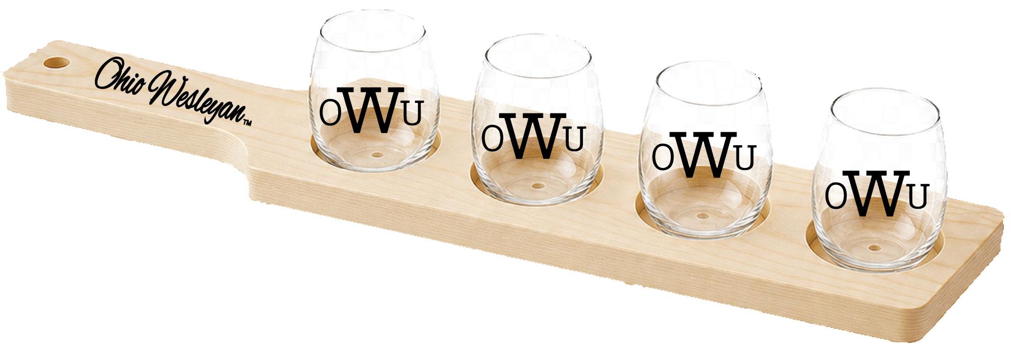 Product image 1 of 3 for Owu Flight Paddle 18" Wooden With 4 Glasses