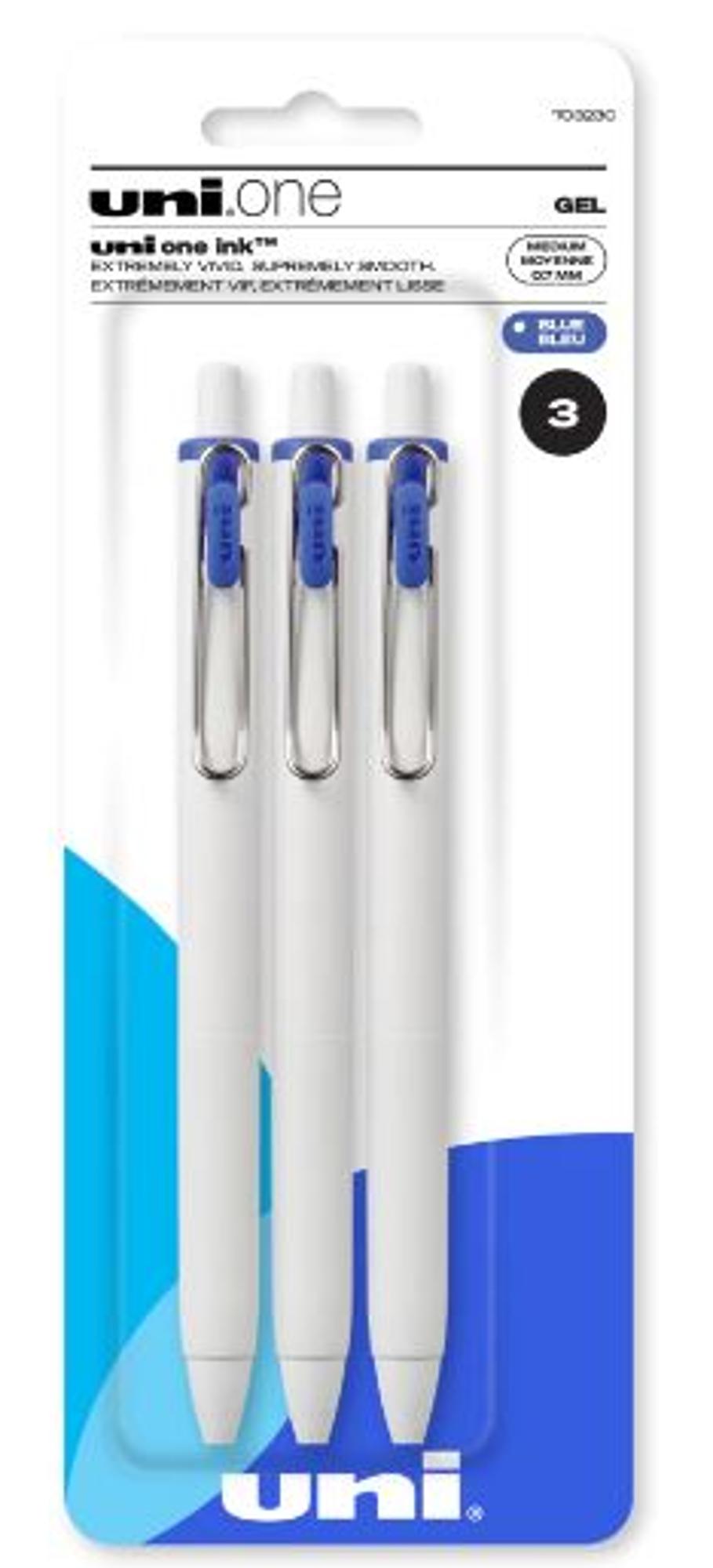 image of: One Gel Pens .7mm 3pk Blue