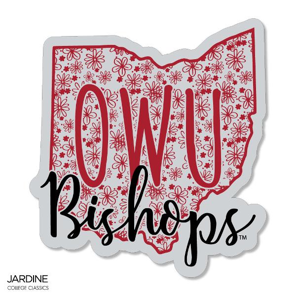 OWU Decal Vinyl 3.5" Bishops Ohio Shape; $5.99