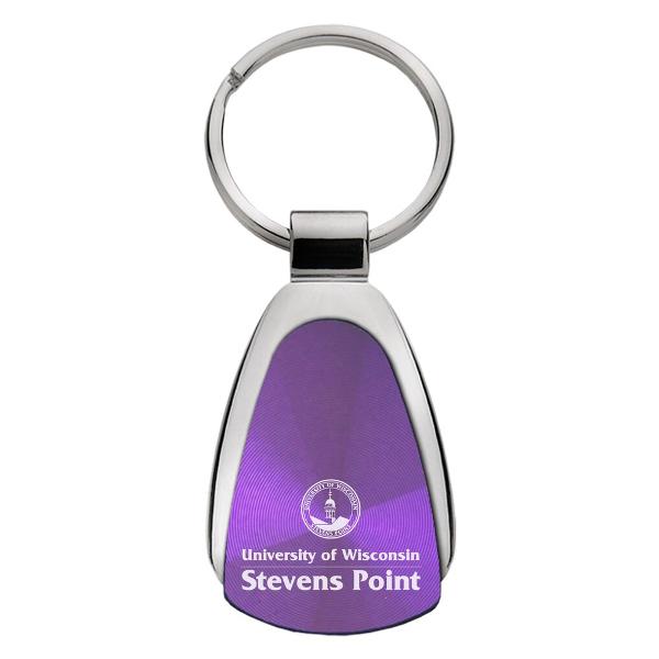University of Wisconsin Stevens Point Teardrop Key Chain, Purple; $9.98