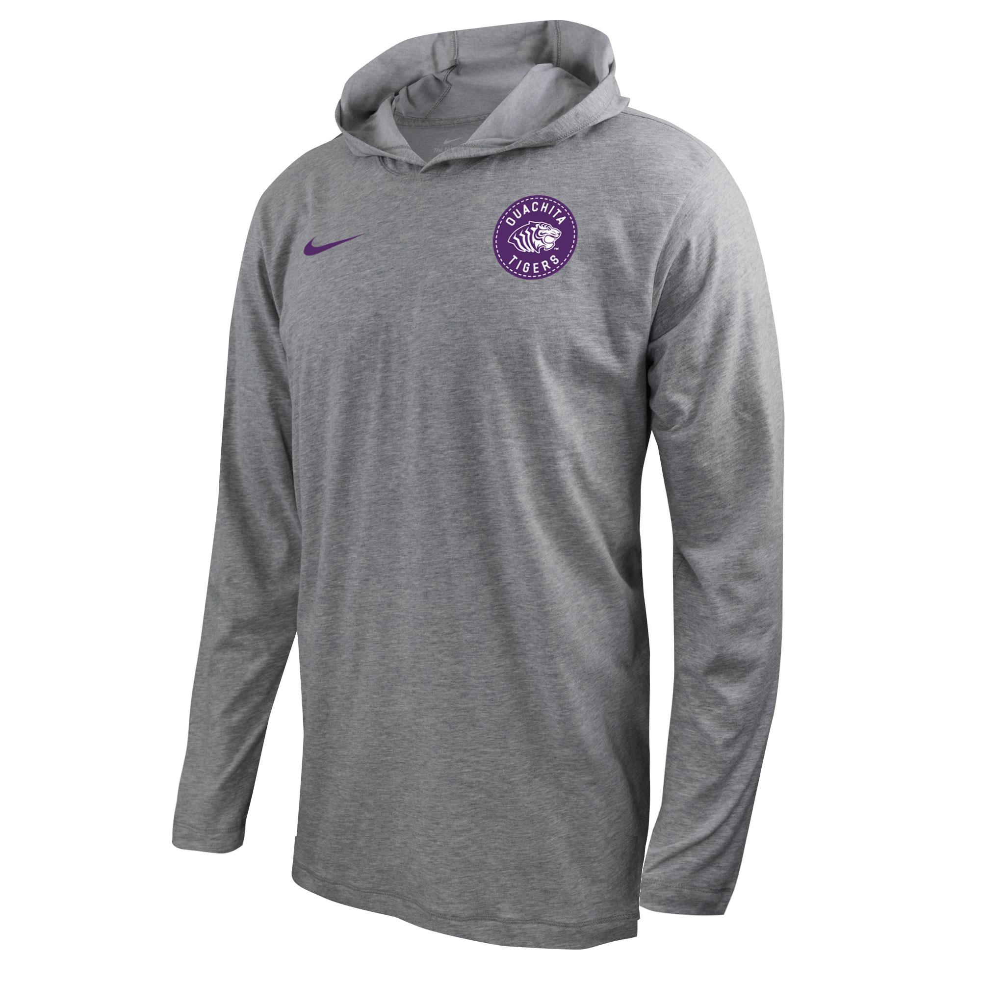image of: Ouachita Tigers Dri-Fit Cotton Long Sleeve Hoodie Tee