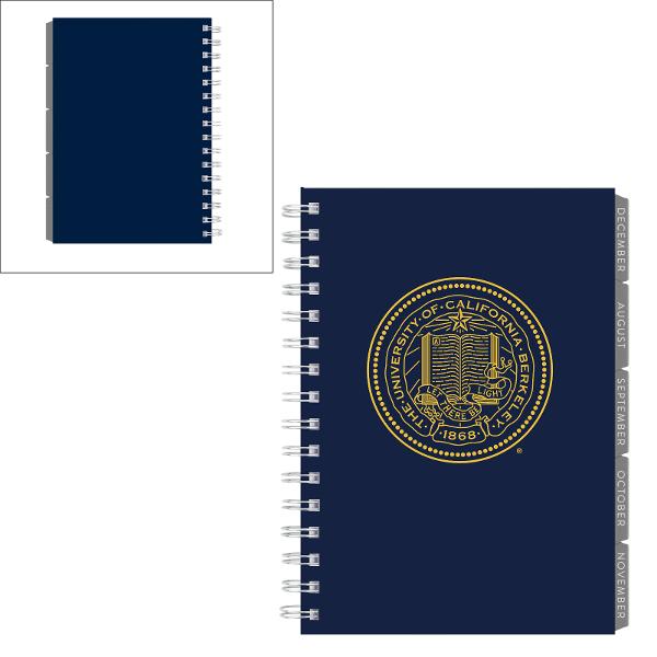 Coiled Slim A5 Academic Planner Berkeley Seal Logo; $24.99