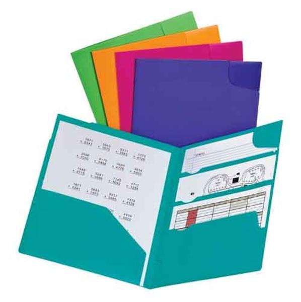 Oxford Divide-It-Up Poly 4 Pocket Folders; $5.75