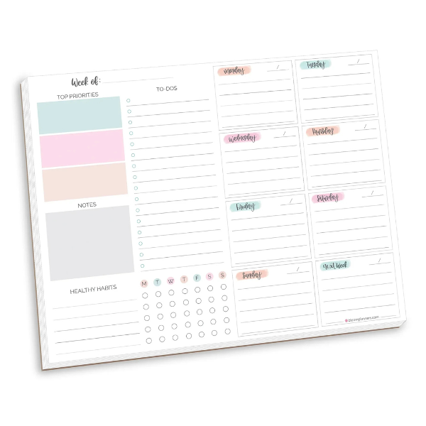 PLANNING PAD Bloom Weekly To-Do Pastel; $12.95