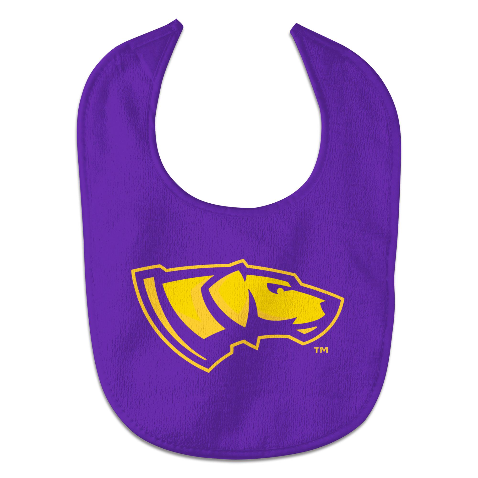 Product image 1 of 1 for UWSP Dog Head All Pro Baby Bib, Purple