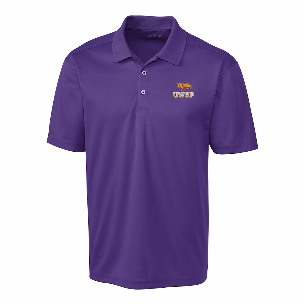 Product image 1 of 1 for University of Wisconsin Stevens Point Spin Pique Polo, Purple