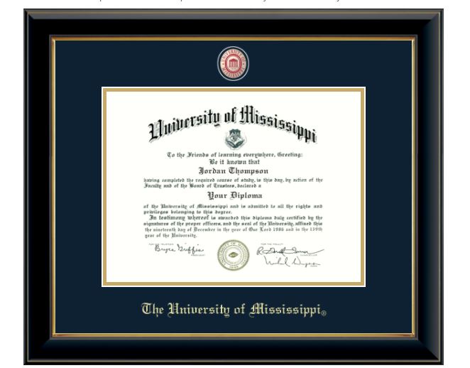 image of: Masterpiece Medallion Diploma Frame in Onyx Gold