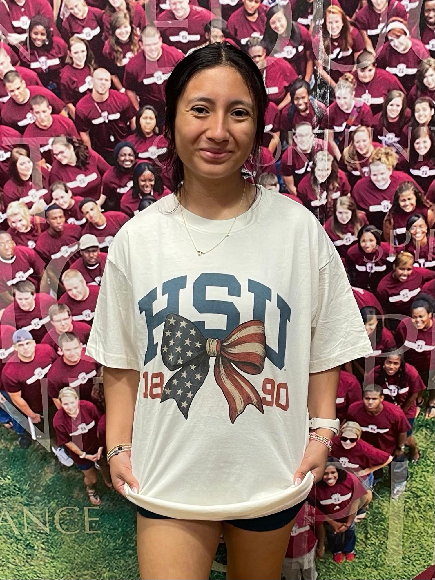 Product image 2 of 2 for HSU Patriotic Bow Everest Sustainable Short Sleeve Tee