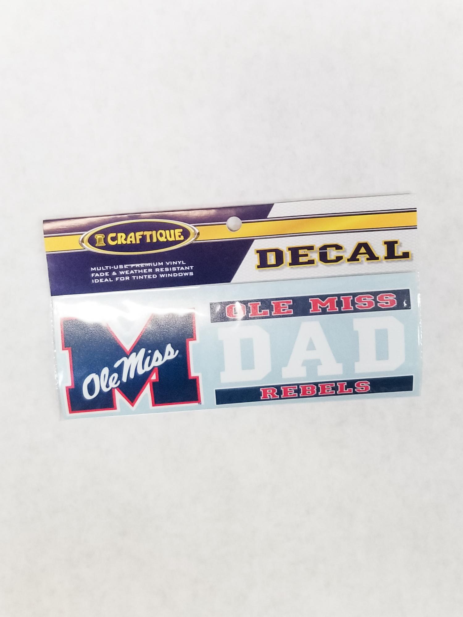 image of: Ole Miss M Dad Decal