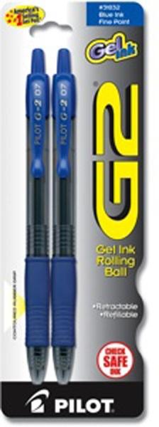 PEN G2 GEL FINE POINT 2 PACK BLUE; $5.49
