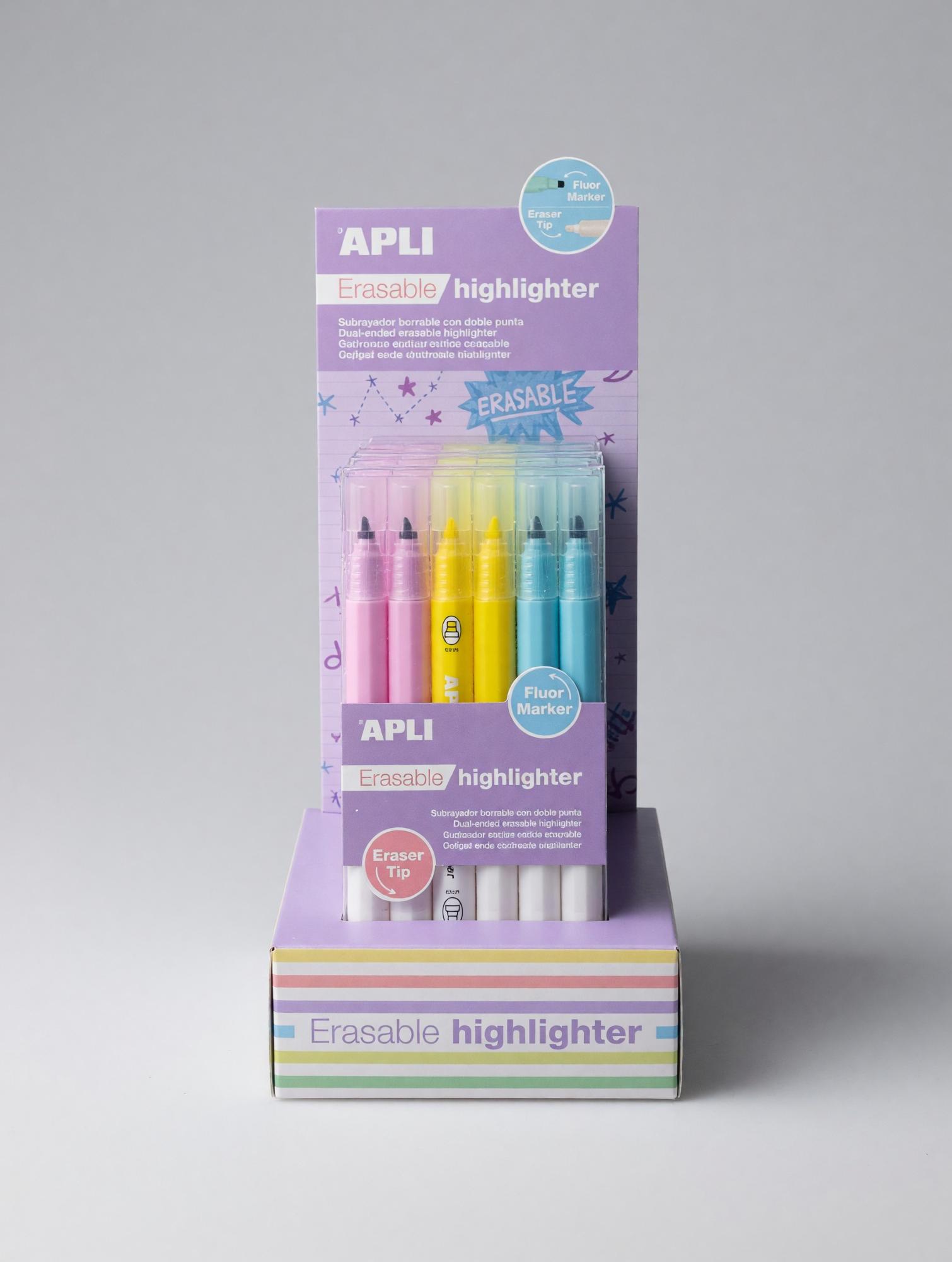 Product image 1 of 1 for HIGHLIGHTER APLI ERASABLE 6 PACK ASST.