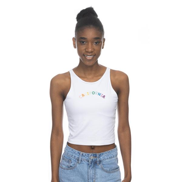 Women's Crop Tank California Logo; $32.00