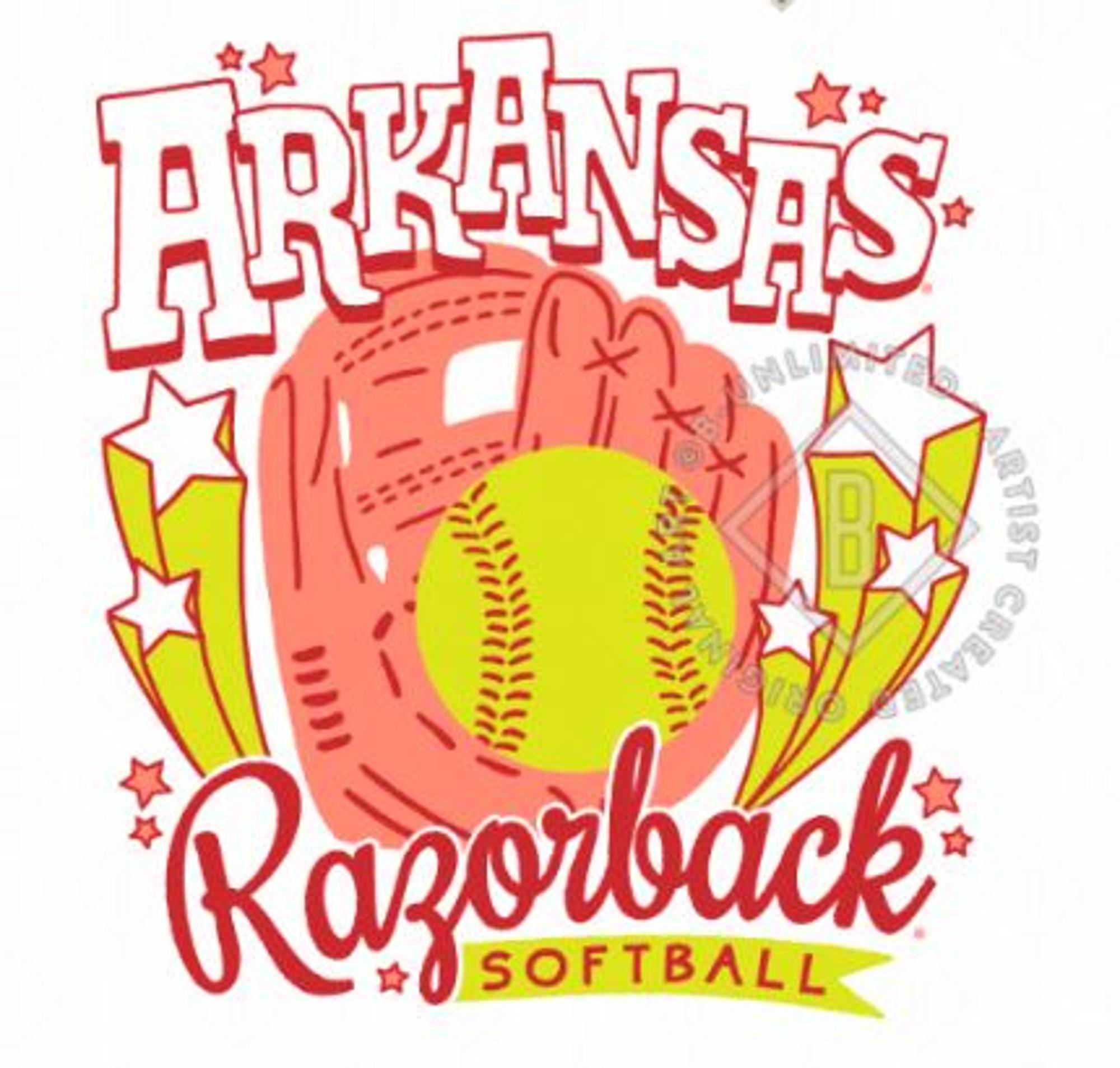 Variant 2 of 2 for Arkansas Razorbacks Softball Stars T-Shirt