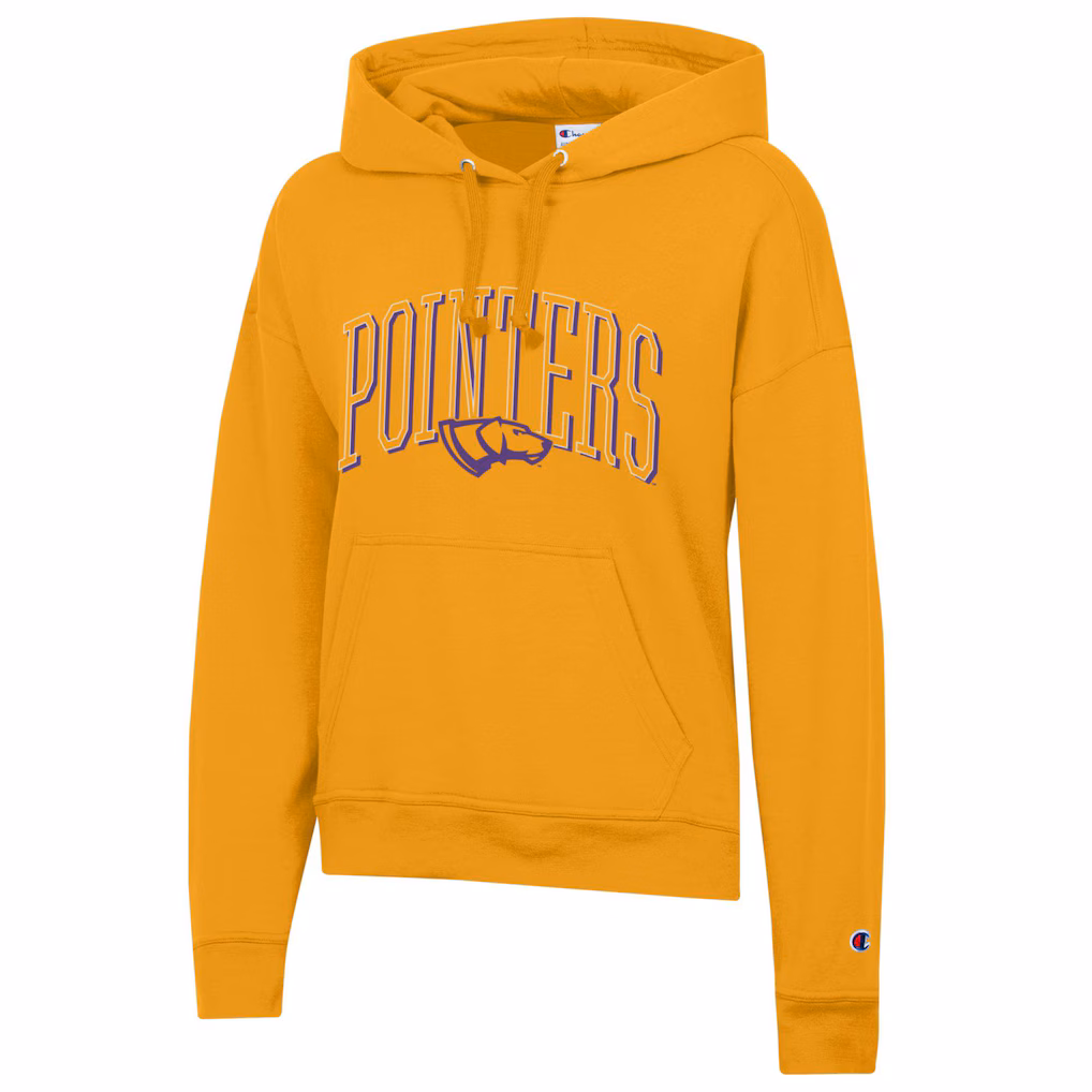 Product image 1 of 1 for University of Wisconsin Stevens Point Women's Powerblend Hoodie, Gold