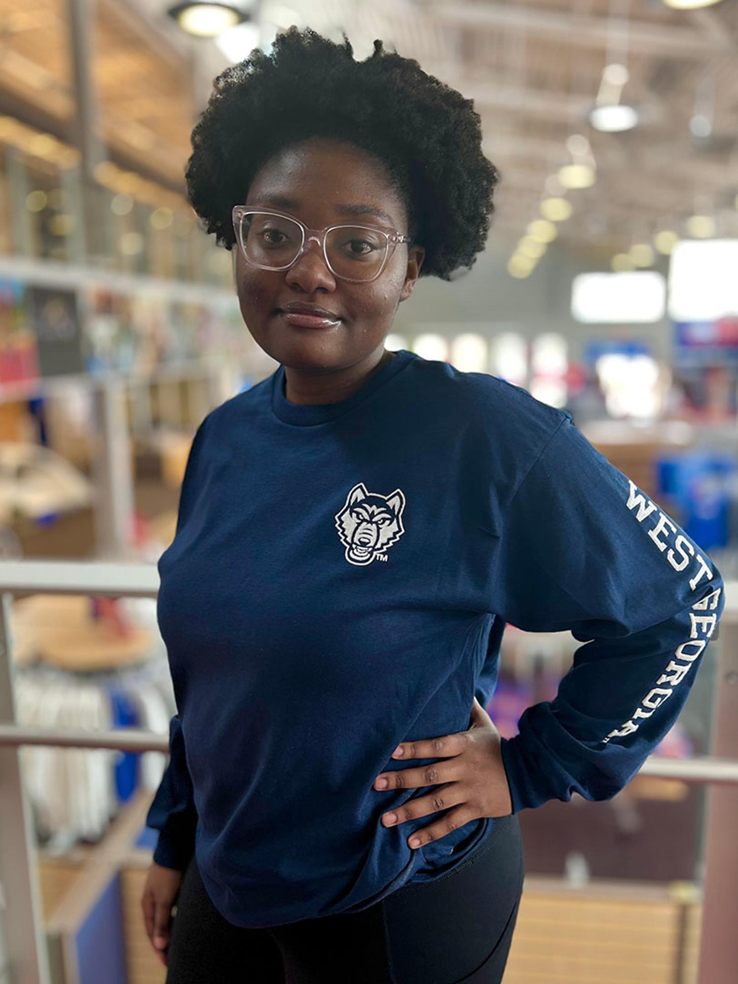 image of: FLOCKED THREE IMPRINT LONG SLEEVE