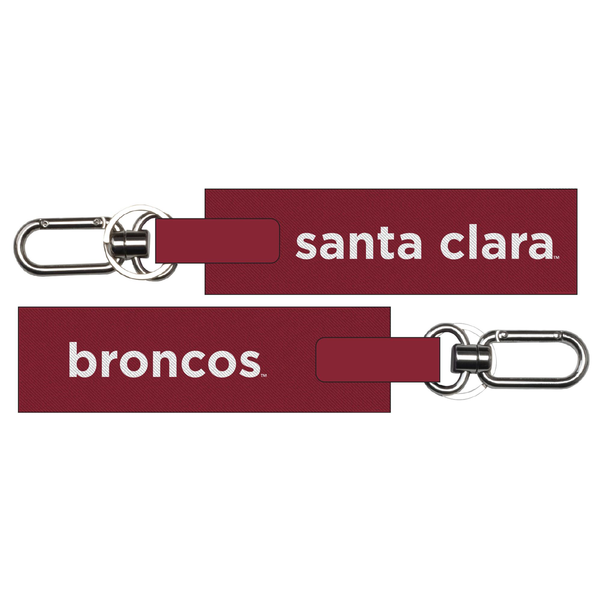 Product image 1 of 1 for Santa Clara University Nylon Lily Keystrap, Crimson