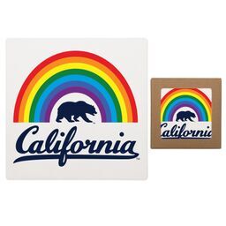Product image 1 of 1 for Single Coaster Rainbow Pride California Logo