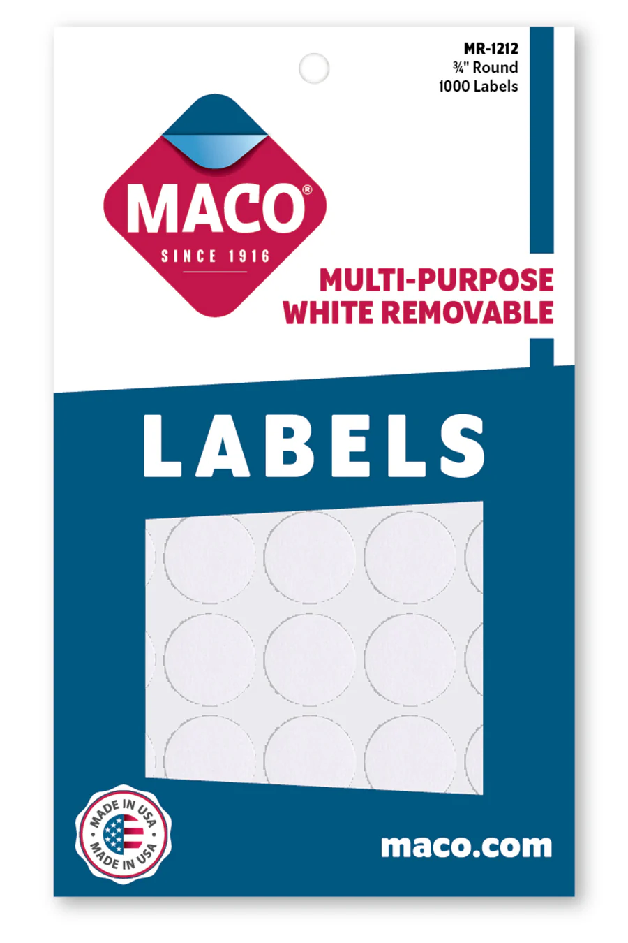 image of: MACO LABELS REMOVABLE