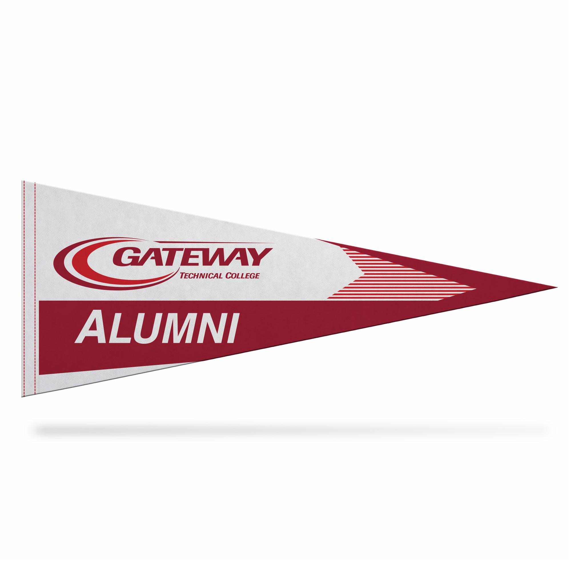 Product image 1 of 1 for GTC Pennant Alumni 12"X30" Red/White
