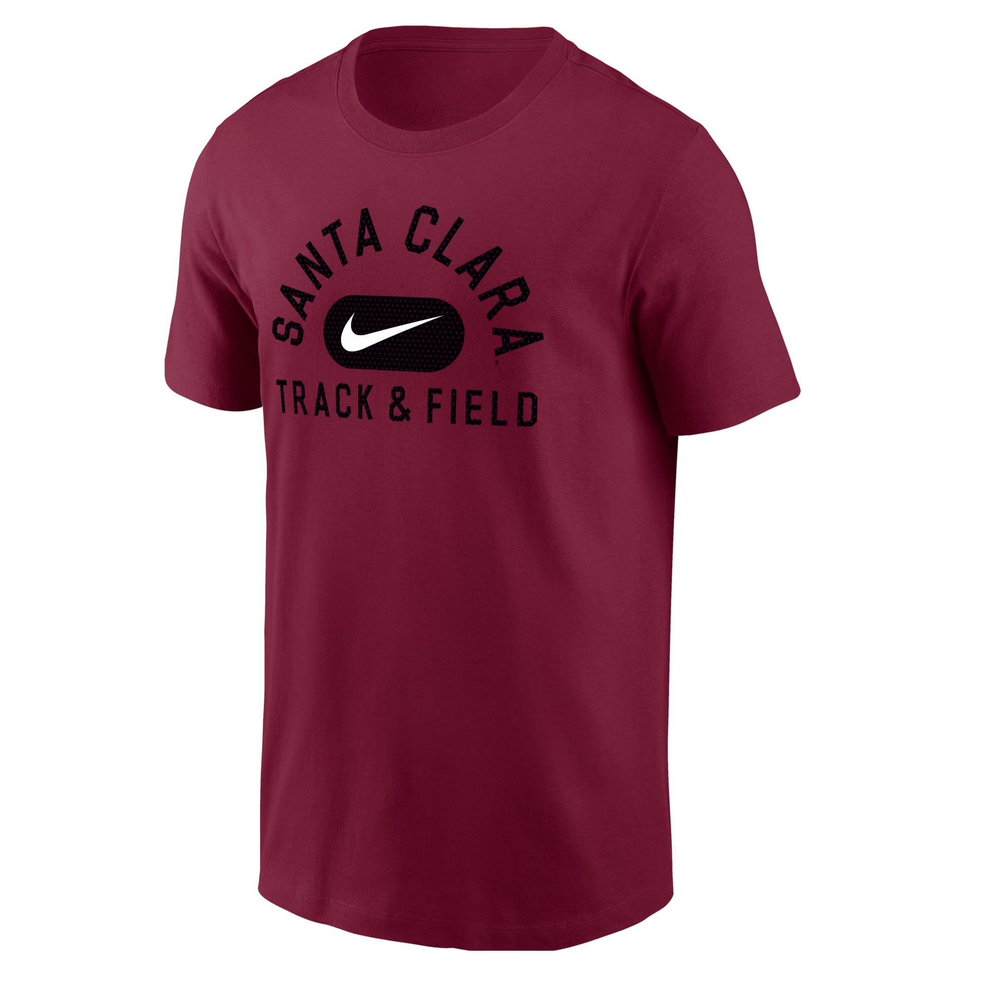 Product image 1 of 1 for Santa Clara Broncos Nike Track & Field Short Sleeve Tee, Team Maroon
