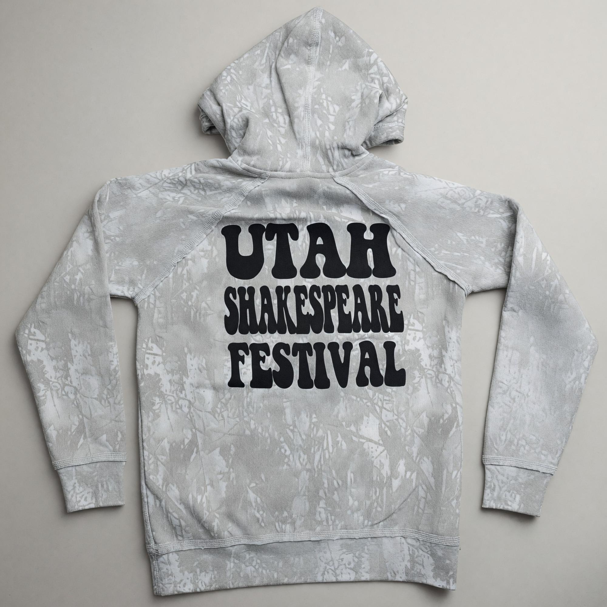 Product image 1 of 2 for UTAH SHAKESPEARE FESTIVAL RAW-EDGE FLEECE CAMO HOODIE