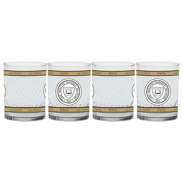 Owu Glass 14 oz Rocks Alumni; $21.99