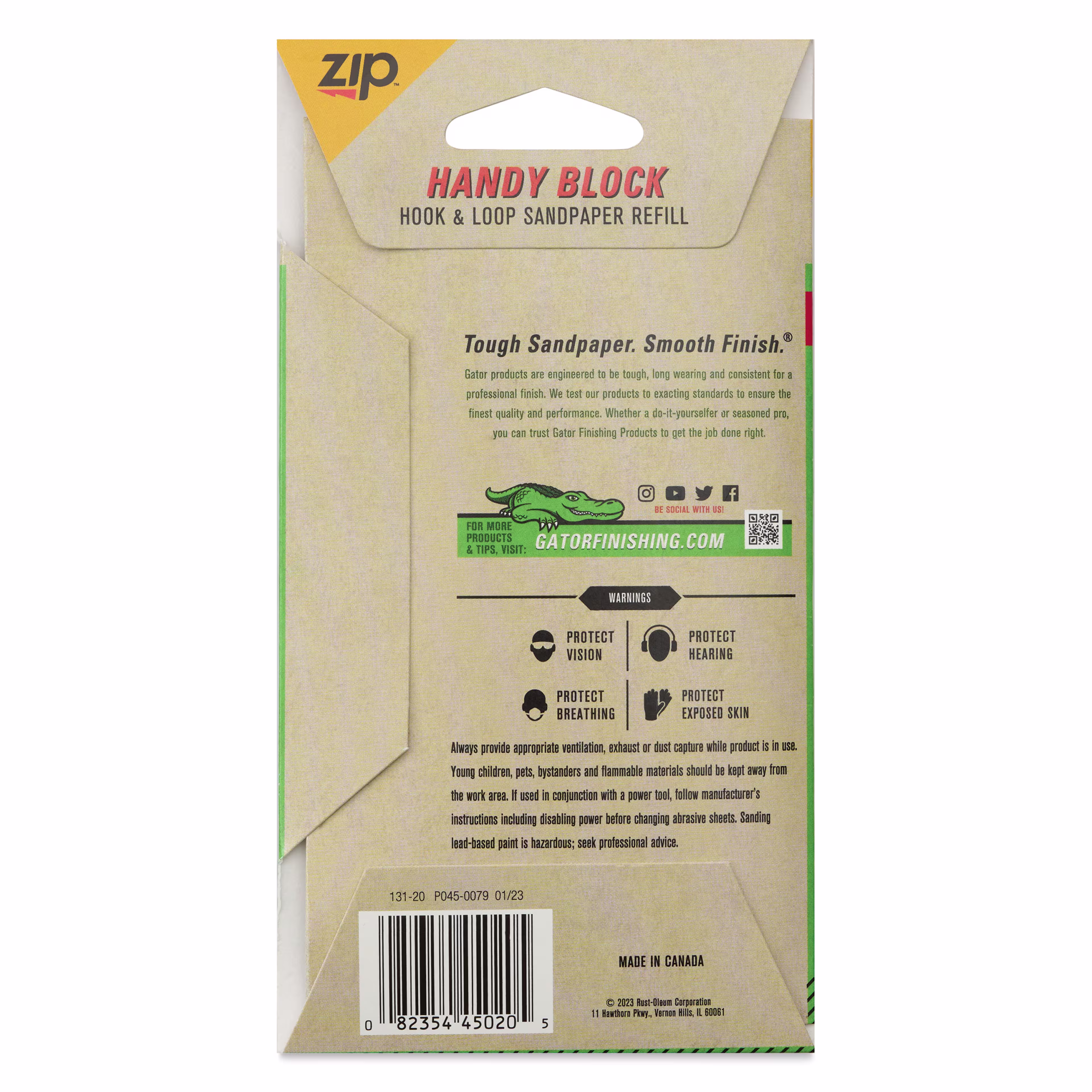 Product image 3 of 3 for Gator Zip Handy Block Sandpaper Refill Pack