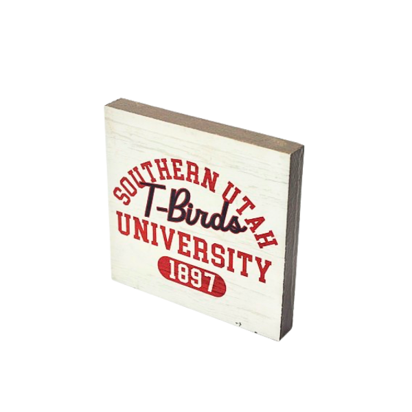 Legacy White Thunderbirds Desk Sign – 5.5" x 5.5"; $15.99