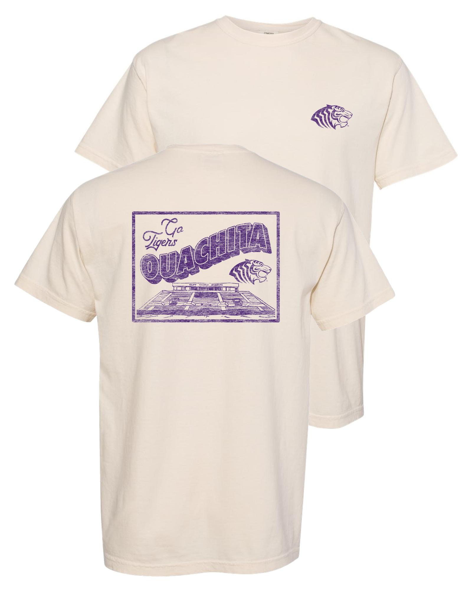 image of: Ouachita Cliff Harris Stadium Comfort Colors Short Sleeve Tee