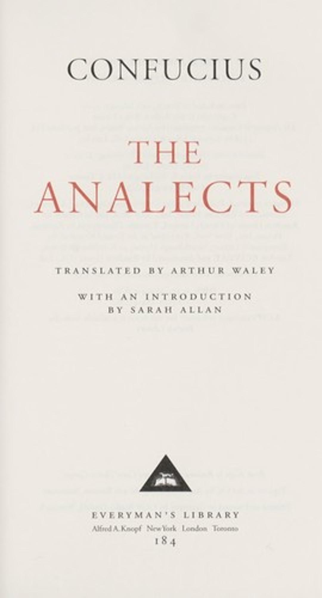 Cover image for ANALECTS