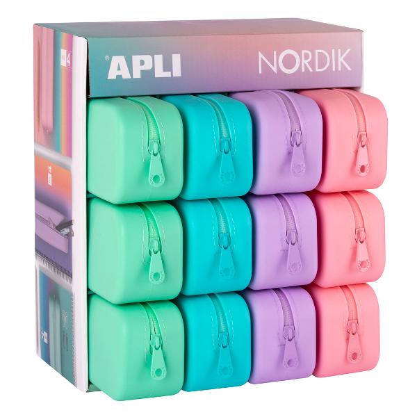 PENCIL CASE APLI SILICONE ASST; $15.99
