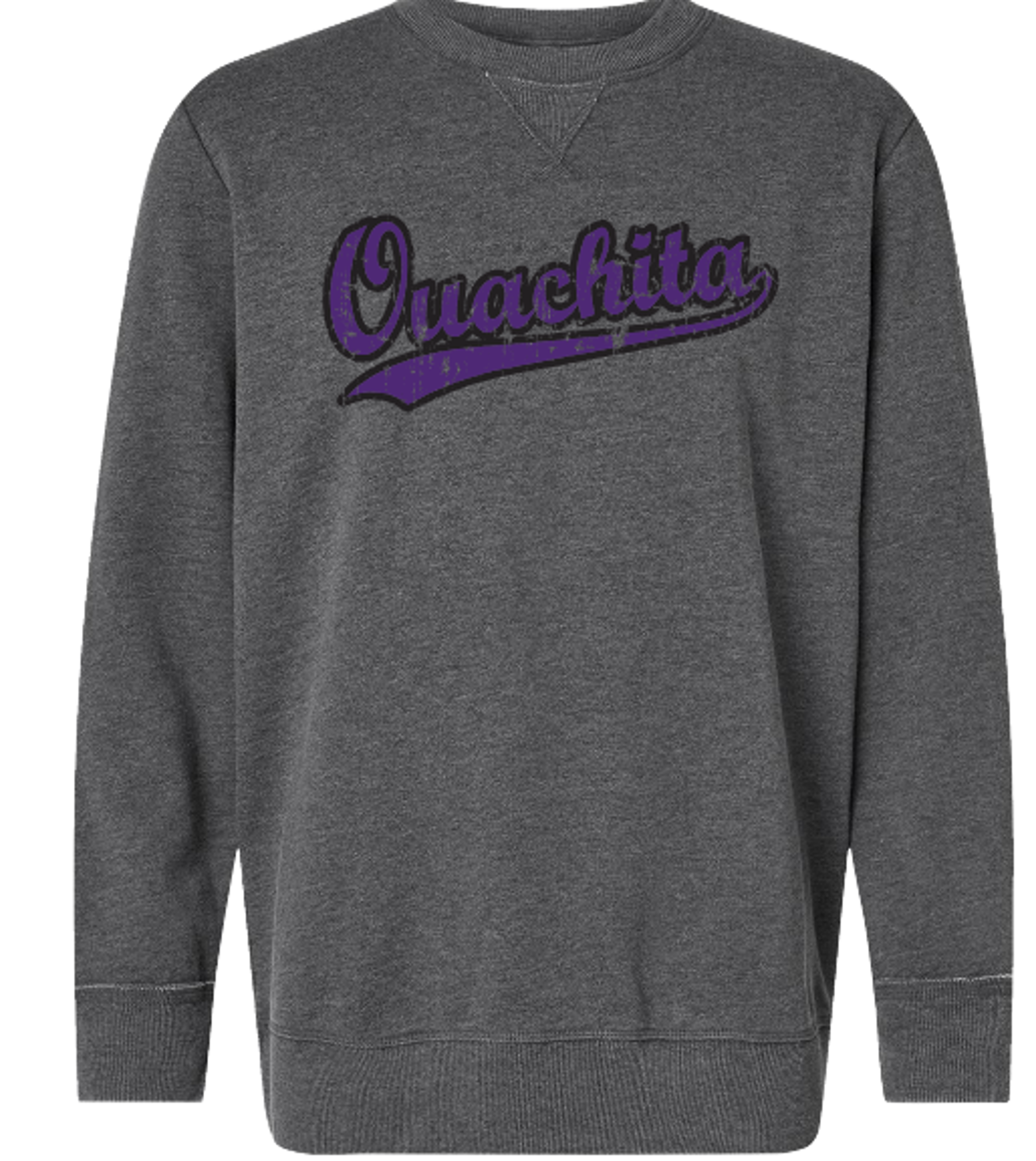 image of: Ouachita Vintage Wash Fleece Crewneck