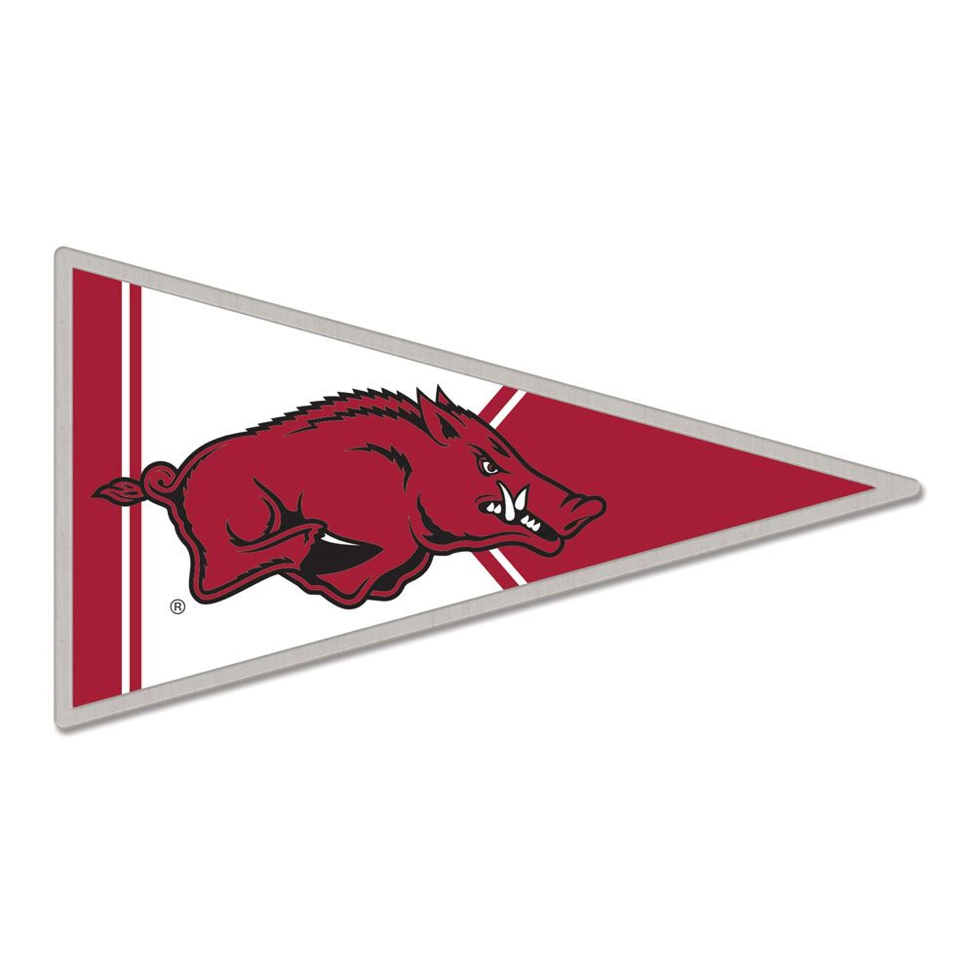 image of: Arkansas Razorbacks Running Hog Pennant Lapel Pin