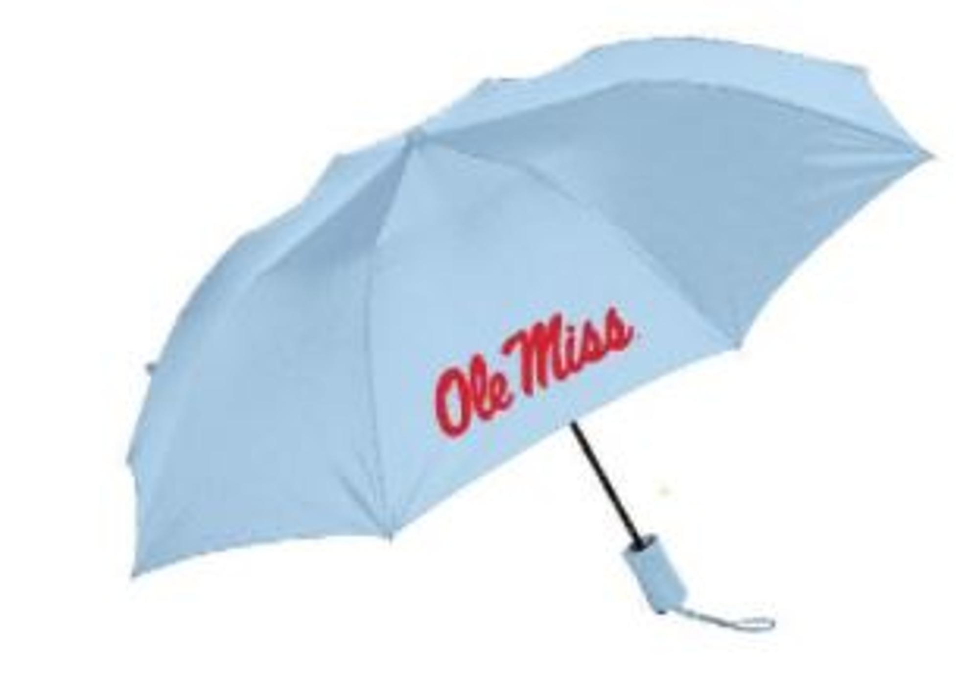 image of: Victory Ole Miss Folding Umbrella 42in Light Blue