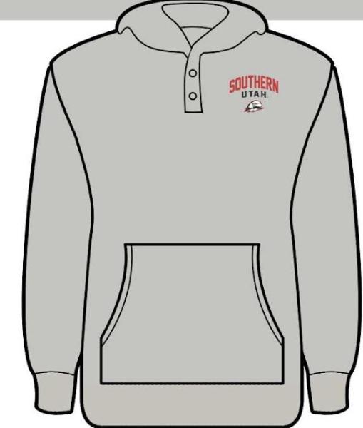 Sport Button Hood Light Grey Southern Utah/Thor; $54.00