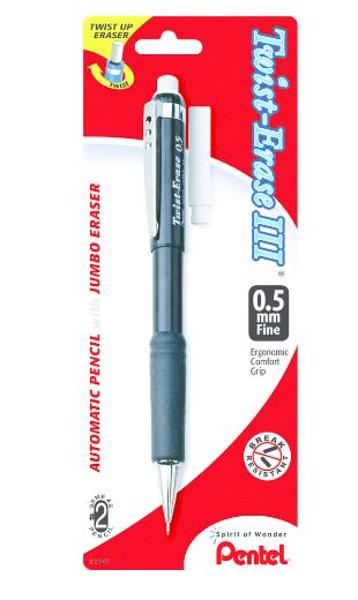 Twist- Erase III .5mm 1pk w/Eraser; $4.99