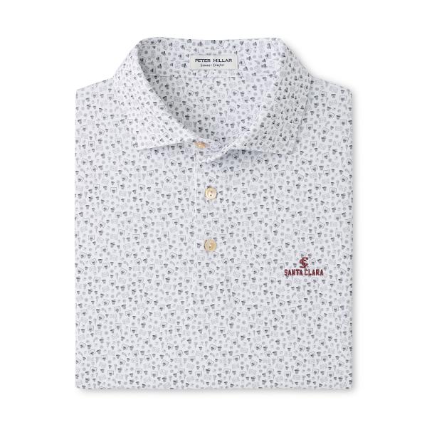 Santa Clara Broncos Peter Millar Buzzer Beater Performance Jersey Polo; $150.00