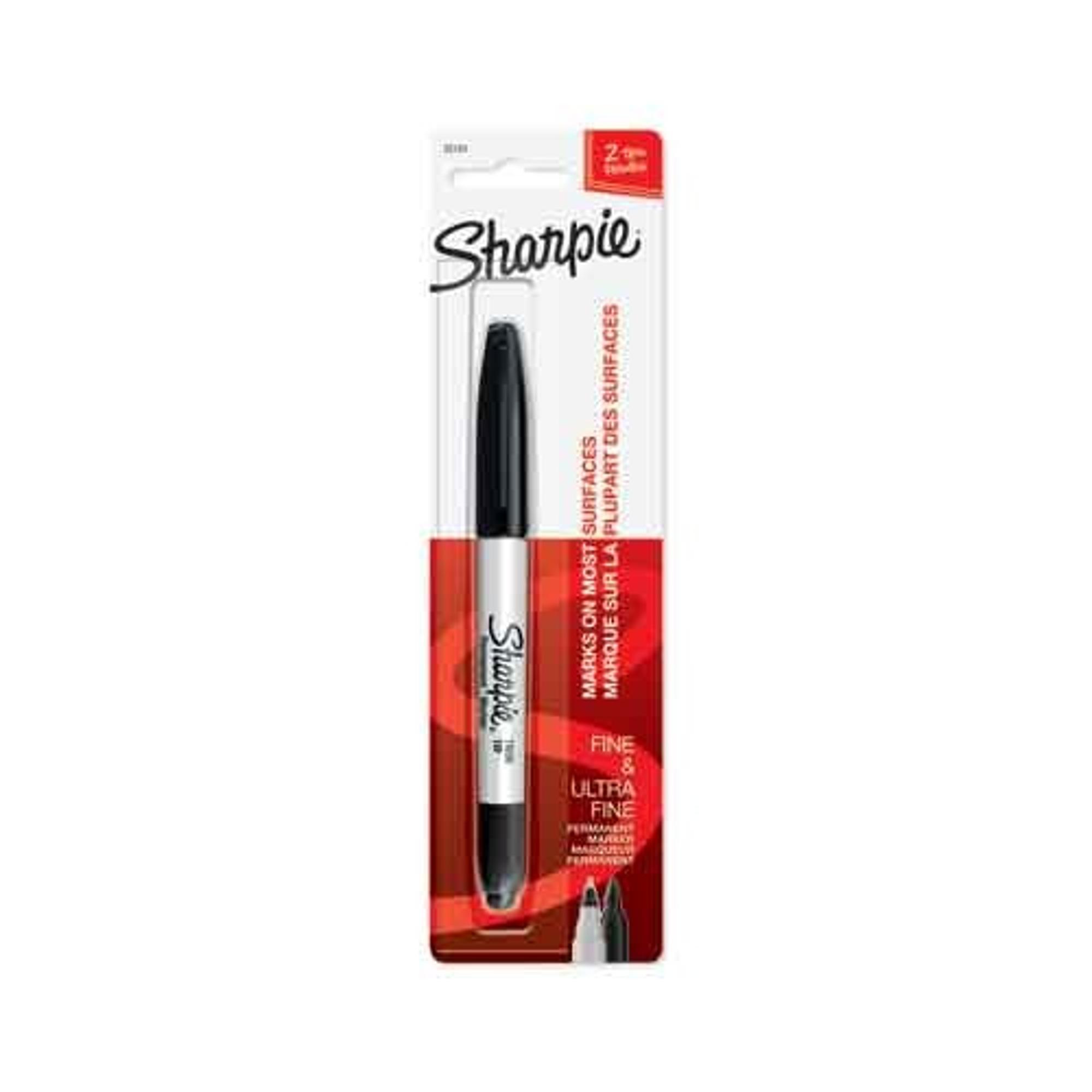 image of: SHARPIE TWIN TIP BLACK